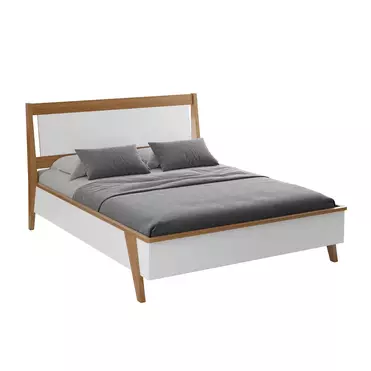 Кровать Винтаж 1600х2000, белый лак/браун