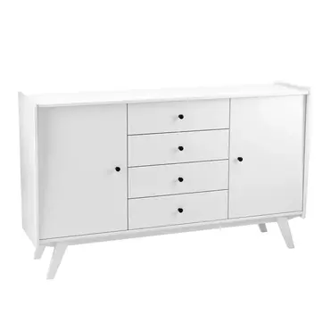 Комод Винтаж 2 двери 4 ящика, белый лак