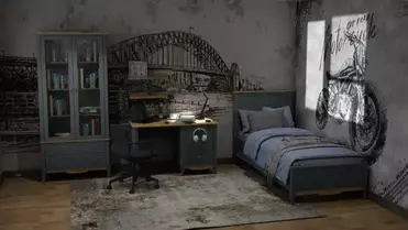 Детская Пенни серый/антик