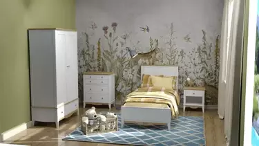 Детская Пенни белый воск/антик