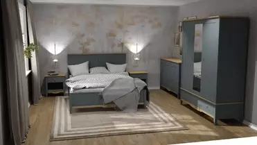 Спальня Пенни серый/антик