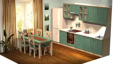 Кухня Весури лак/олива