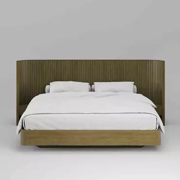 Кровать двуспальная  Eclipse 1600х2000 с высоким изголовьем ЭК202 с решеткой (выставочный образец)