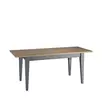 Стол обеденный массив сосны Сканди 140Х77 со вставкой, серый 7046/антик