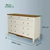 Комод с ящиками из дерева 036 Пенни белый воск-антик 24