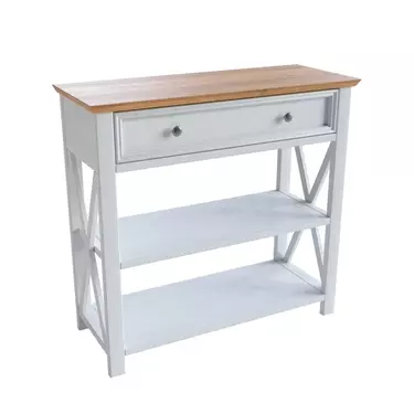 Консоль Форест (Тумба 01) Белый воск/Антик 