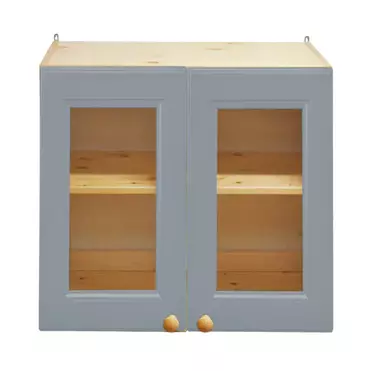 Шкаф массив сосны Грей настенный  со стеклом арт. 281