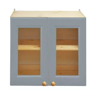 Шкаф массив сосны Грей настенный  со стеклом арт. 281