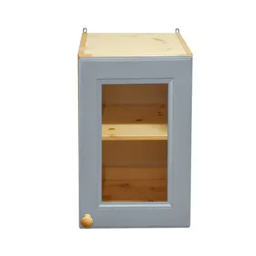 Шкаф настенный деревянный Грей со стеклом, арт. 241