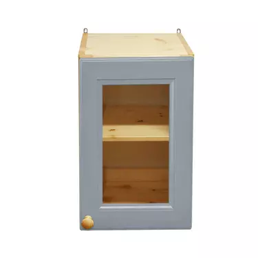 Шкаф настенный деревянный Грей со стеклом, арт. 241