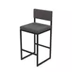 Барный стул Барнс-75 AL 301 grey lunar/grey lunar/черный