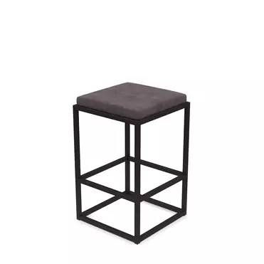 Барный стул Верм-75 AL 302 velur grey/черный