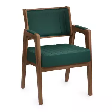 Стул Norman AL 501 орех темный/экокожа dark green