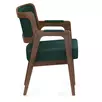Стул Norman AL 501 орех темный/экокожа dark green