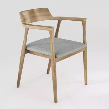 Стул Киото AL 103 орех натуральный/ткань лайт-грей