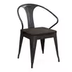 Стул металлический West Wood AL 404 MW вяз темный/черный матовый