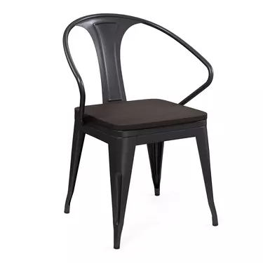 Стул металлический West Wood AL 404 MW вяз темный/черный матовый