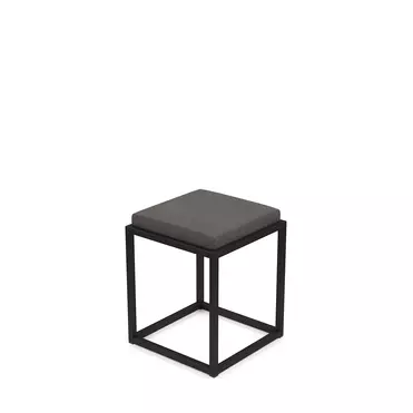 Табурет Верм-46 AL 303 grey lunar/черный