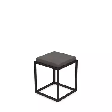 Табурет Верм-46 AL 303 grey lunar/черный