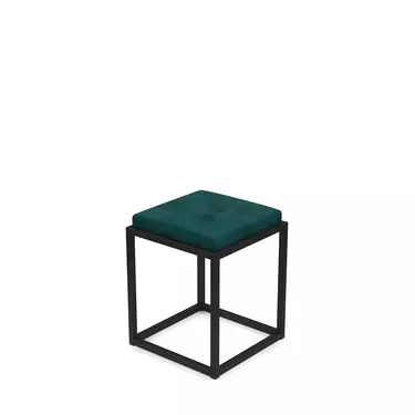 Табурет Верм-46 AL 303 velur azure/черный