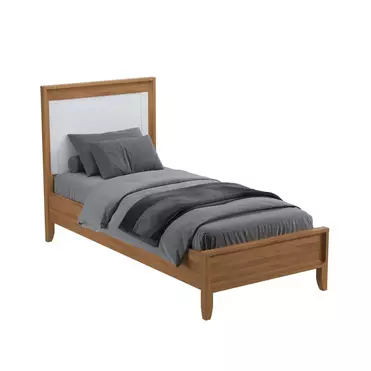 Кровать Бридж 900х2000 браун/белый лак