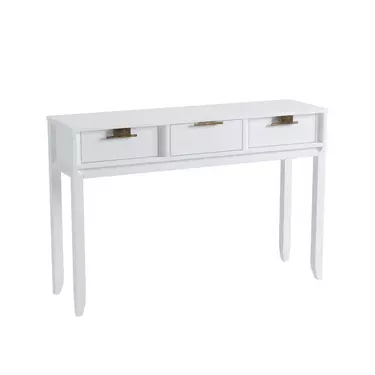 Консоль Бридж 3 ящика белый лак