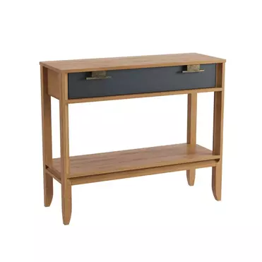 Консоль Бридж 1 ящик и полка браун/серый 7012