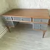 Стол письменный с 7 ящиками «Рандеву" 007 (серый 7042/антик 24)