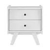 Тумба прикроватная Винтаж 2 ящика, белый лак