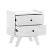 Тумба прикроватная Винтаж 2 ящика, белый лак