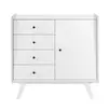 Тумба Винтаж 1 дверь 4 ящика, белый лак