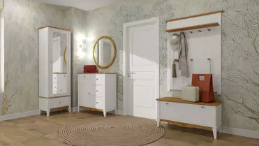 Прихожая Пенни белый лак/антик