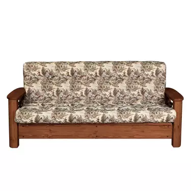 Диван Викинг 02  (орех) с мягким элементом (раскладной с механизмом)