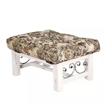 Банкетка Викинг 02  (белый) с мягким элементом