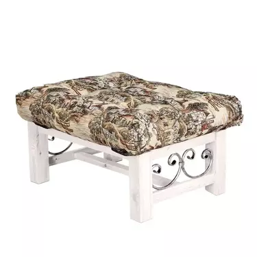 Банкетка Викинг 02  (белый) с мягким элементом