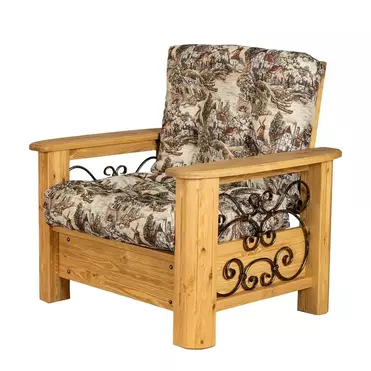 Кресло Викинг 02  (бейц старение)  с мягким элементом (нераскладное)