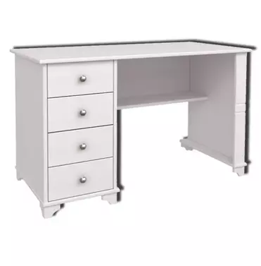 Стол  Бейли письменный с 4-я ящиками белый воск (выставочный образец)