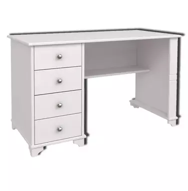 Стол  Бейли письменный с 4-я ящиками белый воск (выставочный образец)