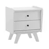Тумба прикроватная Винтаж 2 ящика белый лак  (выставочный образец)