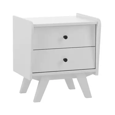 Тумба прикроватная Винтаж 2 ящика белый лак  (выставочный образец)