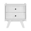 Тумба прикроватная Винтаж 2 ящика белый лак  (выставочный образец)