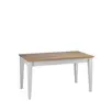 Стол Сканди обеденный 160 со вставкой, белый/антик (выставочный образец)