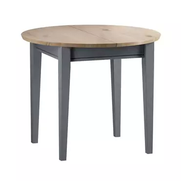 Стол Сканди обеденный раскладной D90/125, серый 7046/антик  (выставочный образец)