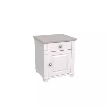 Тумба Бейли прикроватная белый воск/антрацит (выставочный образец)