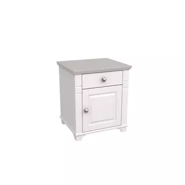 Тумба Бейли прикроватная белый воск/антрацит (выставочный образец)