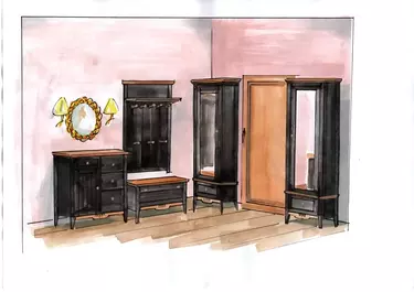 Прихожая Пенни блэк/антик 24