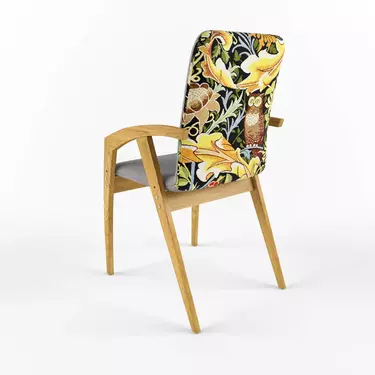 Стул Тэль серый велюр + гобелен Лес