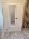 Шкаф белый с зеркалом Дания 3ств №1
