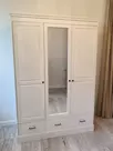 Шкаф белый с зеркалом Дания 3ств №1