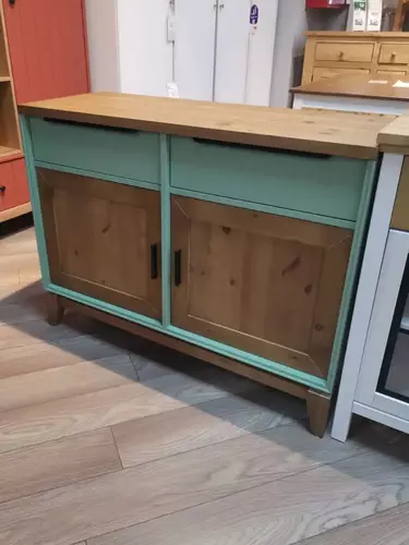 Комод Монтана фисташка/масло 2 двери, 2 ящика Г2.0.2 (выставочный образец)